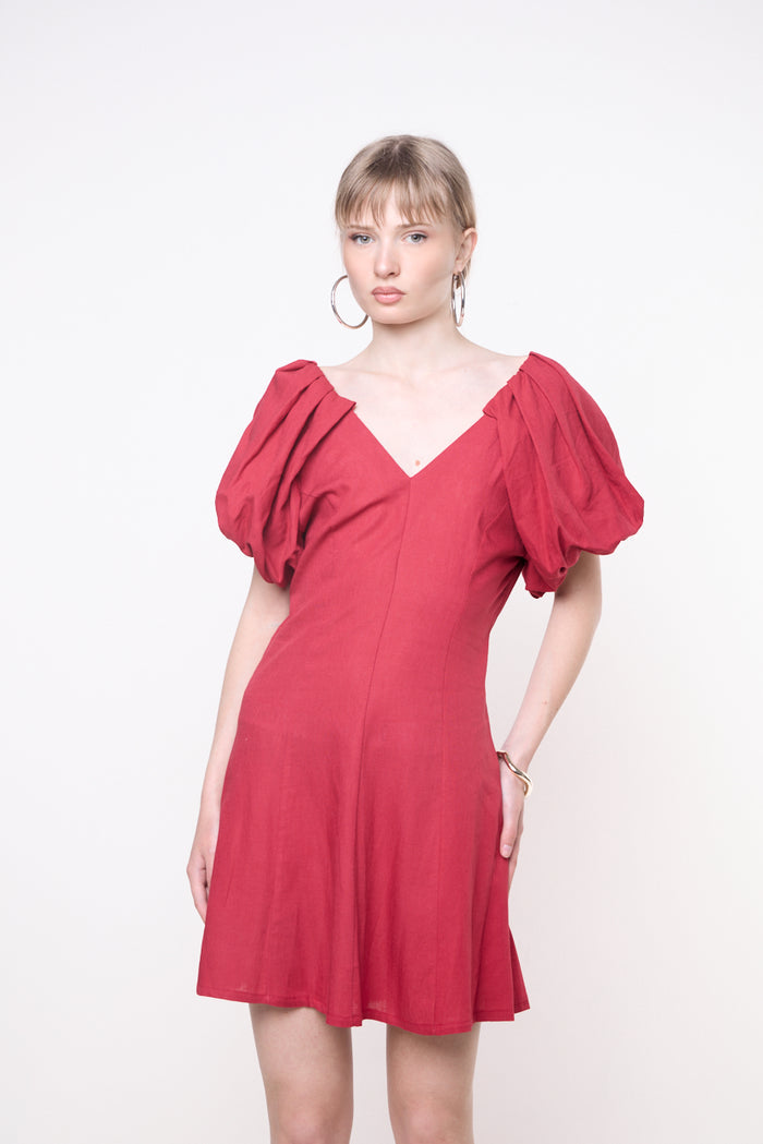 Puff sleeve mini dress wholesale