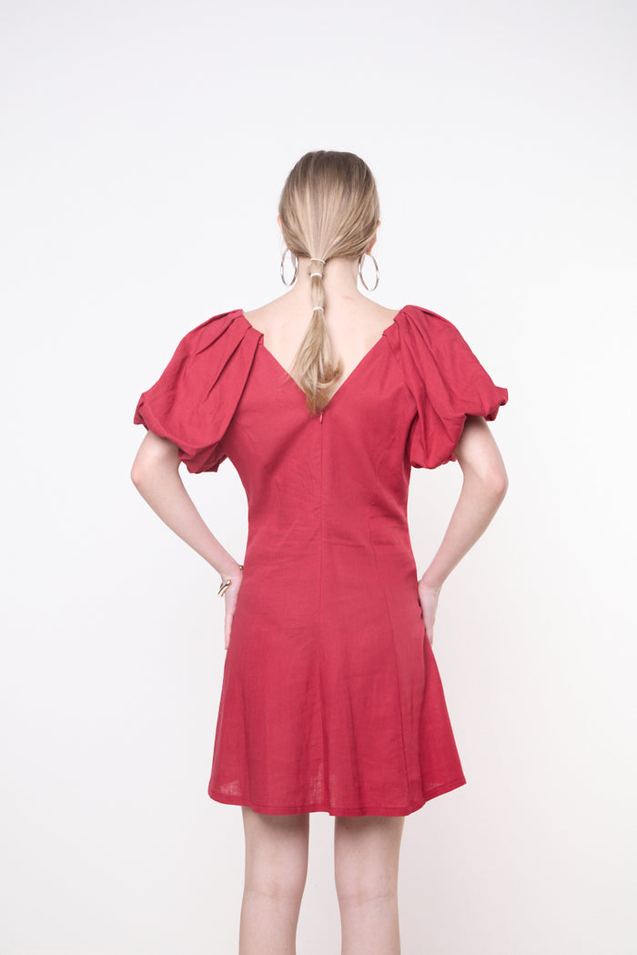 Puff sleeve mini dress wholesale