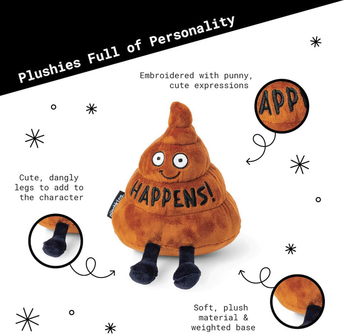Punchkins Poop Emoji Plush Funny White Elephant Holiday Gift Toy Cute