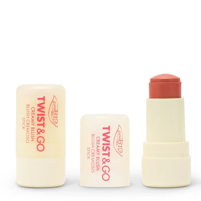 purobio cosmetics – twist & go – creamy blush stick 03  (Macaron - varm lyserød nude)