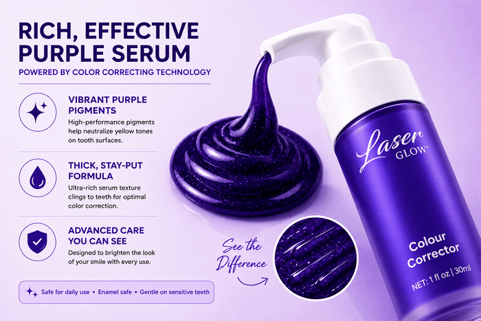 Dark purple toothpaste serum texture close-up