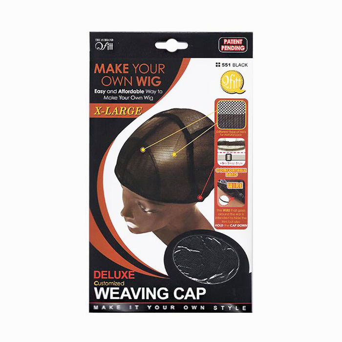 M and M deluxe weaving cap x-large black wig sewing cap in retail packaging for custom wigs
