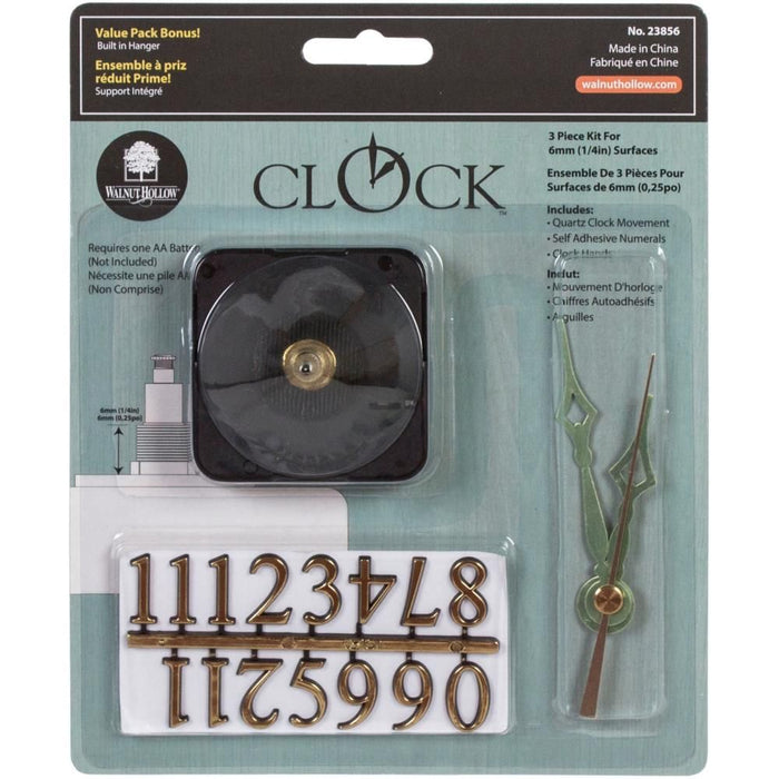 Quartz Clock Movement 3 Piece Kit 23856