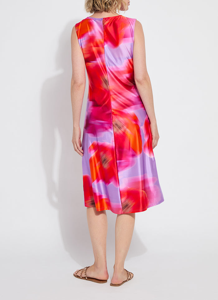 Raquel Side Drape Printed Dress in Floating Floral - Madison's Niche