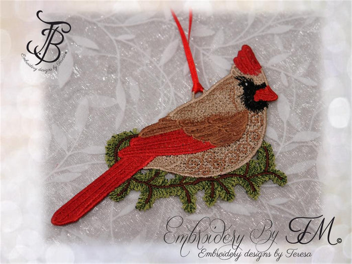 Red Cardinal "female" lace / two sizes