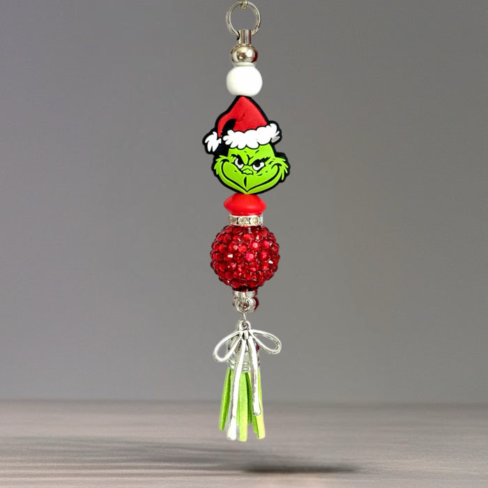 Red Grinch Bar Charm - Tumbler Handle Charm