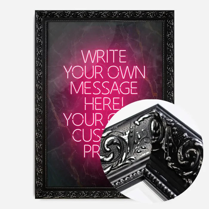 21x30cm | 8¼ x 11¾in / Black Ornate Frame