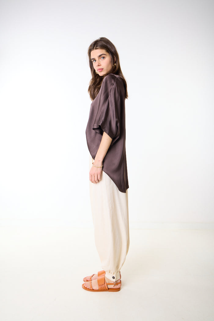 Relaxed elastic cuff tapered balloon trouser wholesale