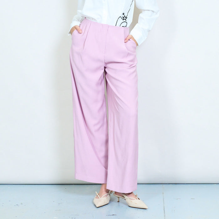 Relaxed wide leg high waist trouser wholesale