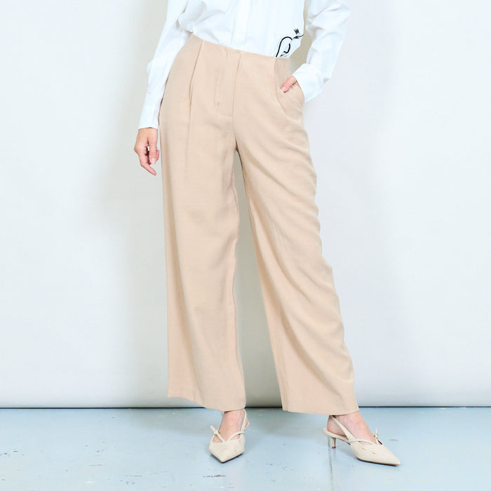 Relaxed wide leg high waist trouser wholesale