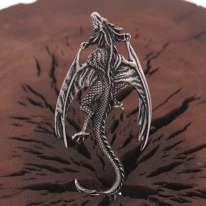 Retro Gothic Flying Dragon Alloy Brooch 🇨🇳
