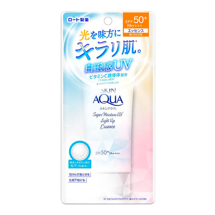 Rohto Skin Aqua Super Moisture Light Up UV Essence Sunscreen 50+ PA++++ 2.46oz/ 70g