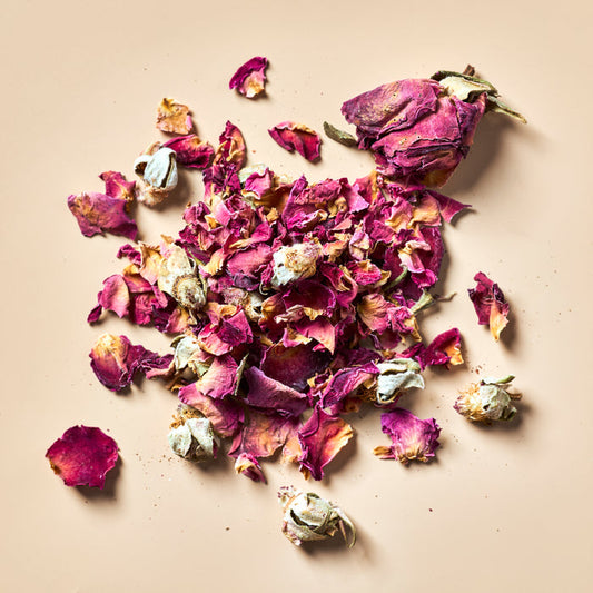 Rose Petals Red Buds & Leaves
