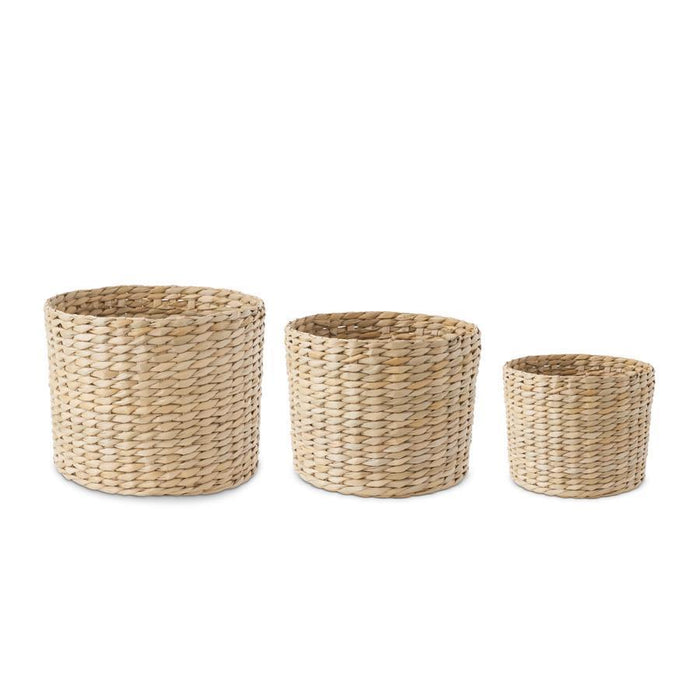 Round Woven Wheat Baskets - Madison's Niche