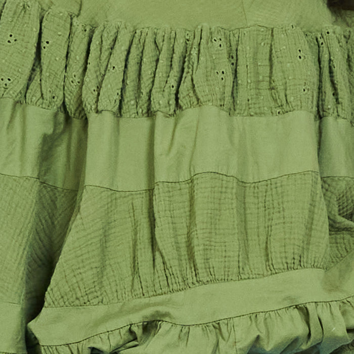 Ruffle detail embroidered blouse wholesale