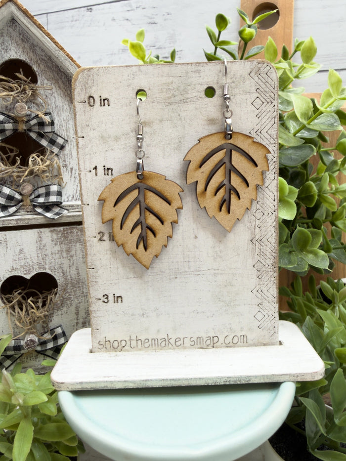 Rustic Leaf Blank DIY Earrings Kit