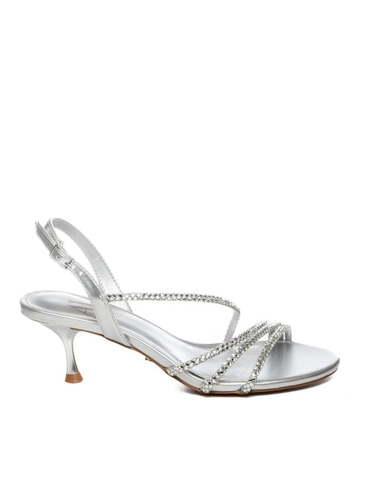 ALBANO VANITY Sandalo strass argento 7036 STRASS-ARGENTO