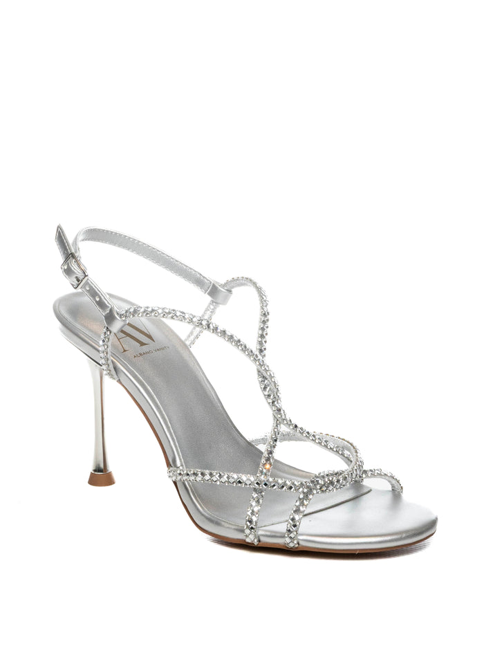 ALBANO VANITY Sandalo strass argento 7024 STRASS-ARGENTO