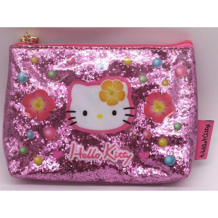 Sanrio Hello Kitty Gogo Gal Collection Glitter Pouch Hibiscus