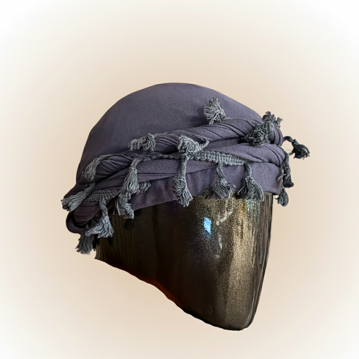 Satin lined Turban with Tassels