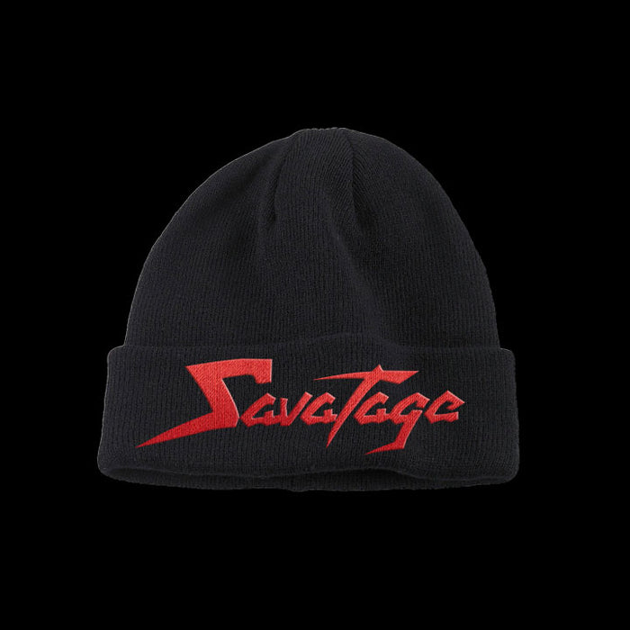 Savatage Embroidered Red Logo Beanie - Black