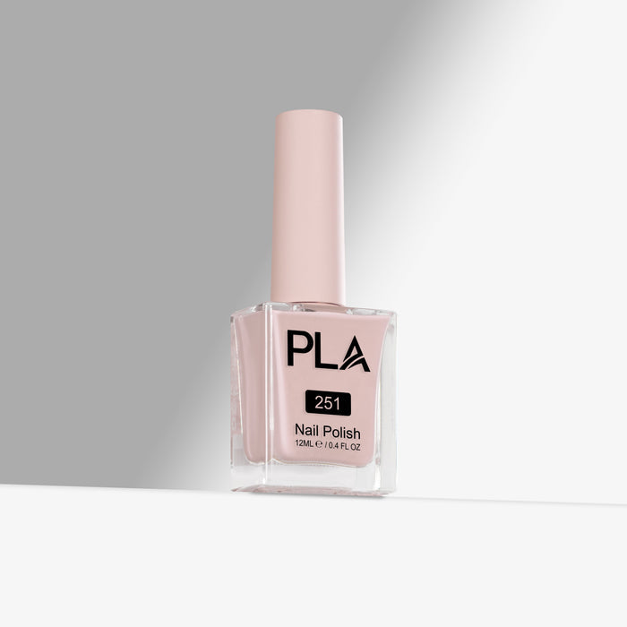 PLA nail polish bottle on a gray background