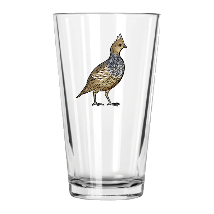 Scaled Quail Pint Glass