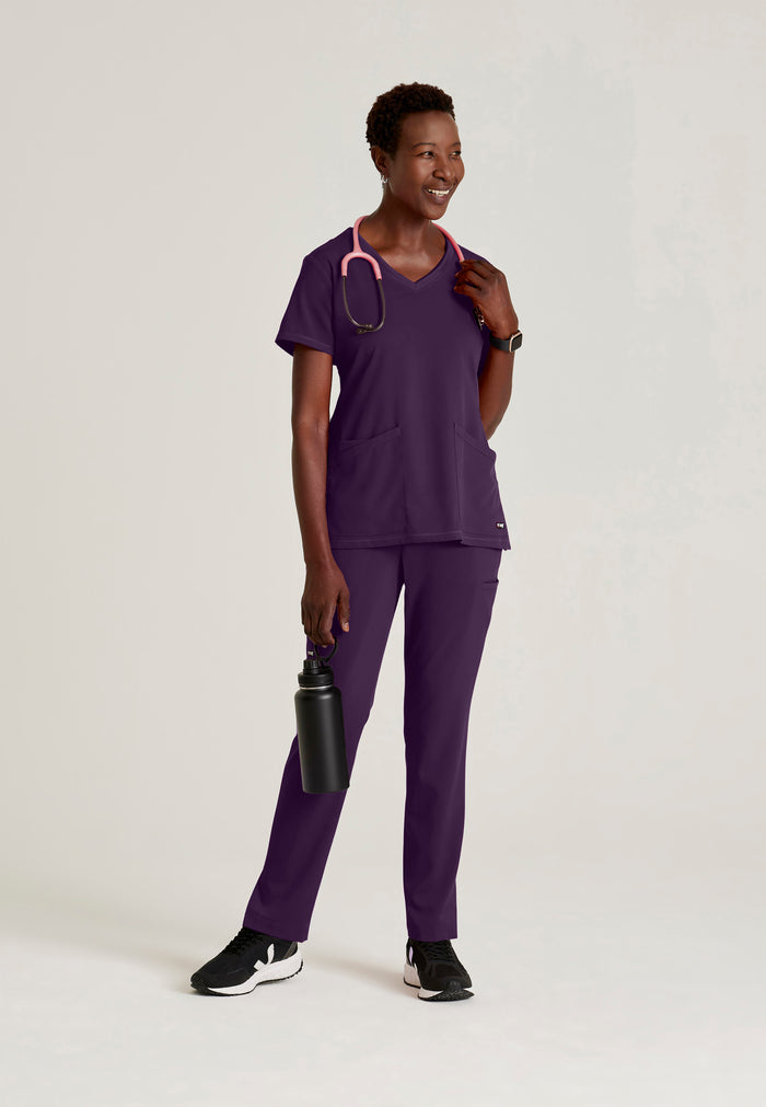 Serena Top - Eggplant - Grey's Anatomy Scrubs