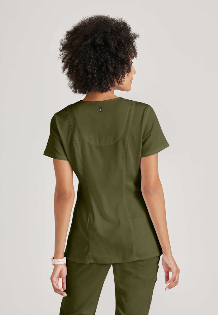 Serena Top - Olive - Grey's Anatomy Scrubs