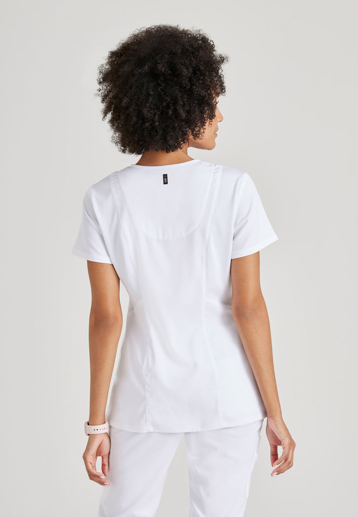 Serena Top - White - Grey's Anatomy Scrubs
