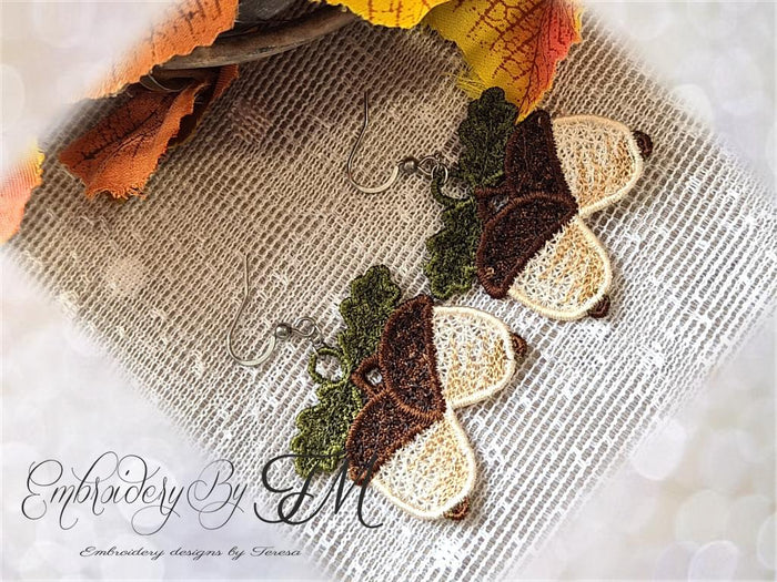 Set Fall earrings /  4x4 hoop
