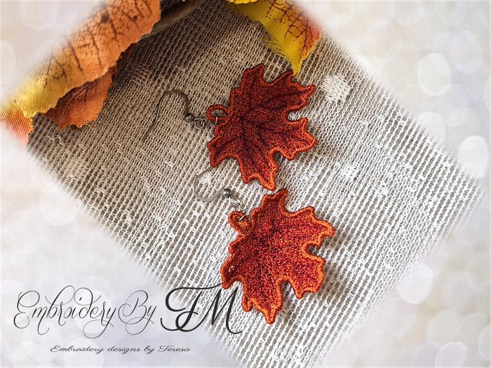 Set Fall earrings /  4x4 hoop