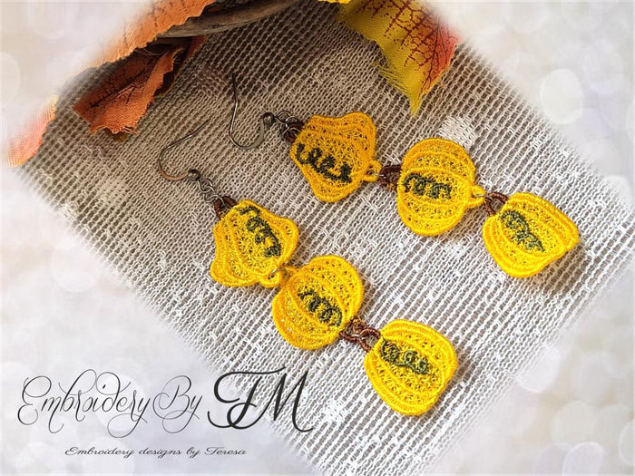 Set Fall earrings /  4x4 hoop