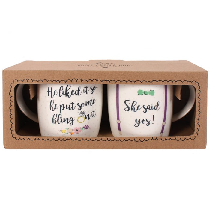 Set of 2 She Said Yes Mugs 🇬🇧