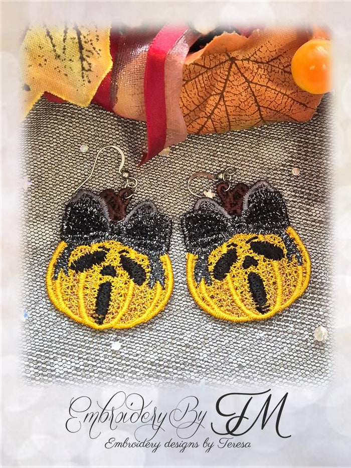 Set pumpkins earrings/4x4 hoop