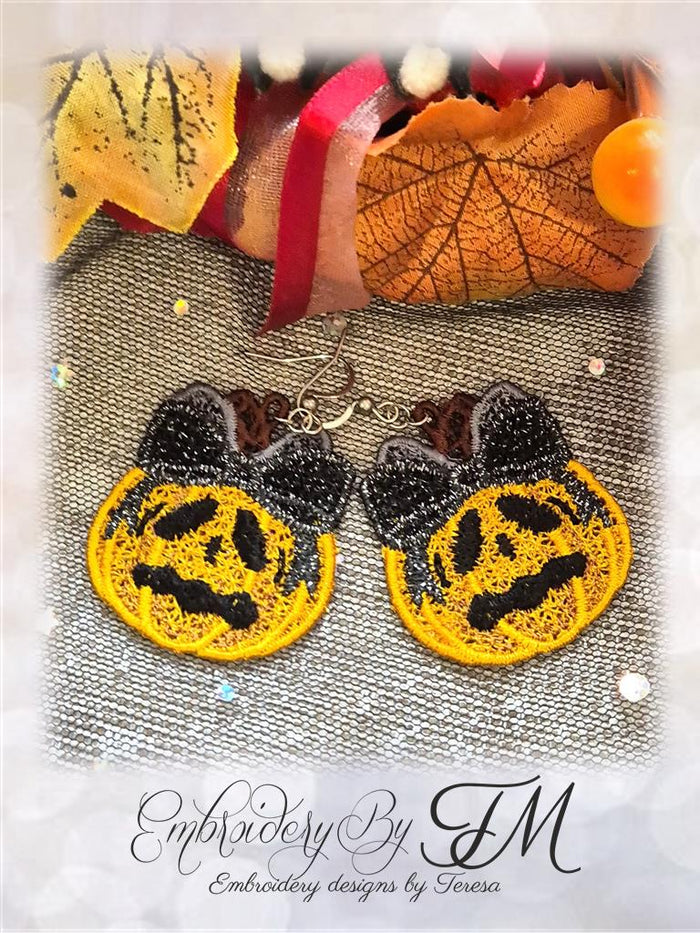 Set pumpkins earrings/4x4 hoop