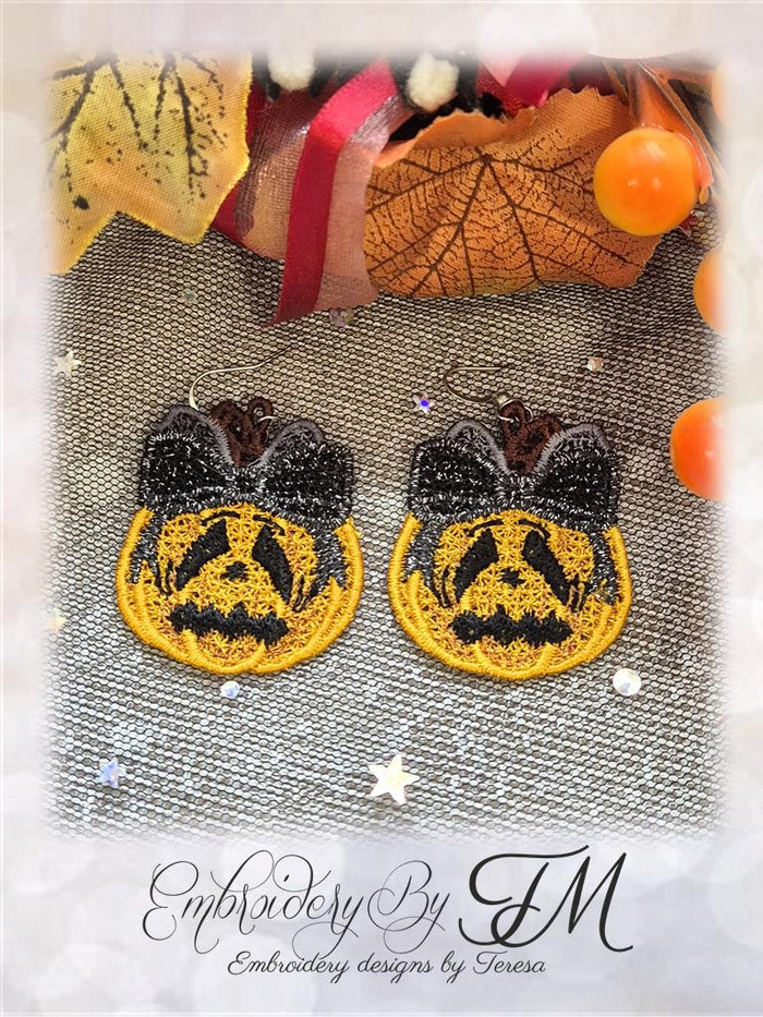 Set pumpkins earrings/4x4 hoop