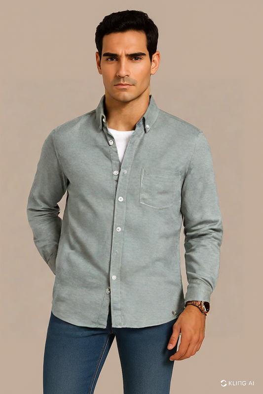 Shining Silver Oxford Shirt