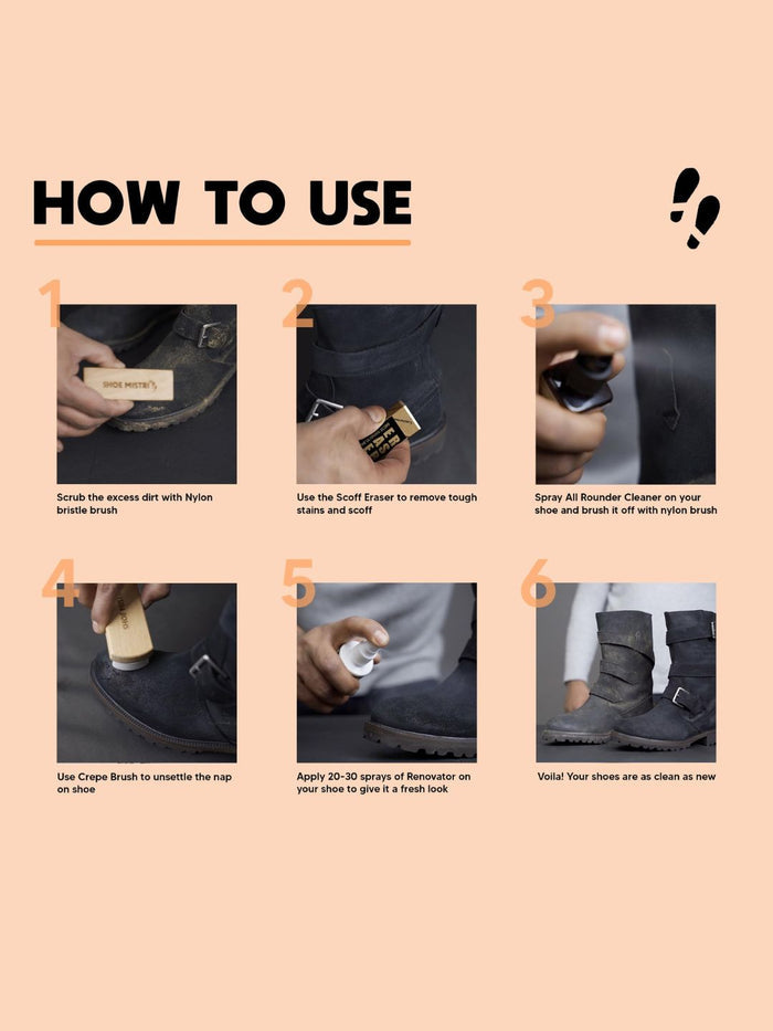 Shoe Mistri Complete Suede Care Combo - (Pack of 5)