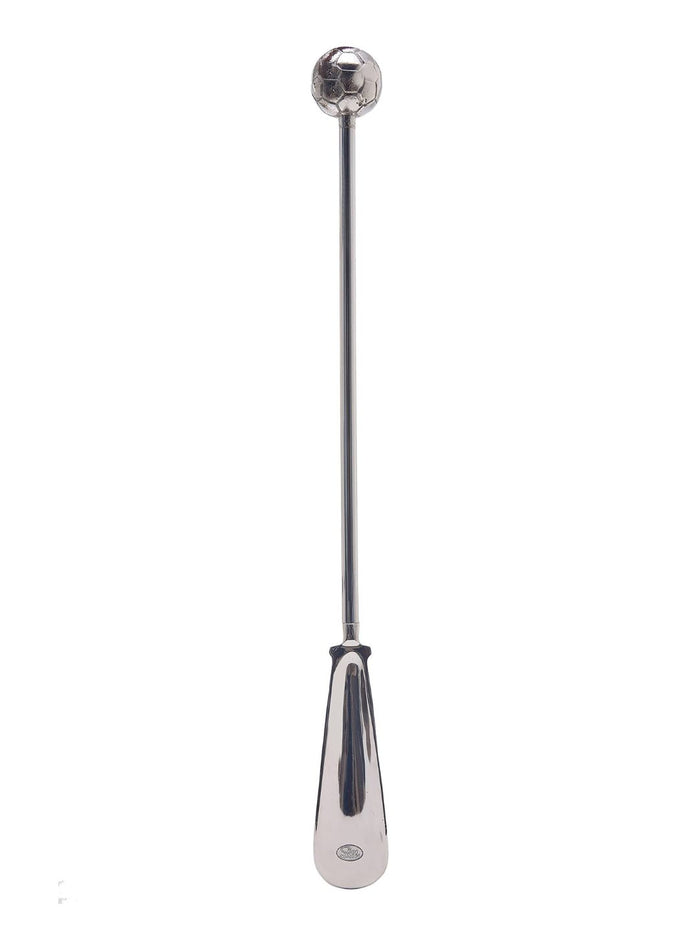 Shoe Mistri Premium Silver Aluminium Shoehorn - 24” Football Head Handle