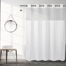 SHOWER CURTAIN / WHITE / 71 X 74 / WITH WINDOW / 100%