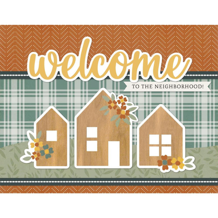 Simple Stories - Simple Cards Card Kit - Happy Greetings - Hearth & Home. Make your cards stand out! This package contains (35) Chipboard Pieces, (69) Die-Cut Bits & Pieces, (8) 4.25 x 5.5 White Cardstock Bases and Complete Step-By-Step Instructions. Imported. Available at Embellish Away located in Bowmanville Ontario Canada.