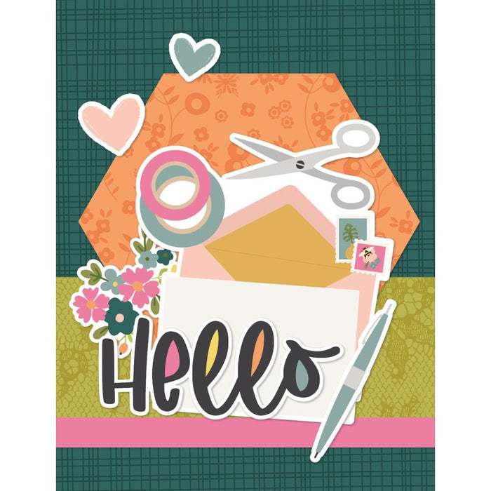 Simple Stories - Simple Cards Card Kit - Shine On! - Good Stuff. Make your cards stand out! This package contains (30) Chipboard Pieces, (65) Die-Cut Bits & Pieces, (8) 4.25 x 5.5 White Cardstock Bases and Complete Step-By-Step Instructions. Imported. Available at Embellish Away located in Bowmanville Ontario Canada. Card 2.