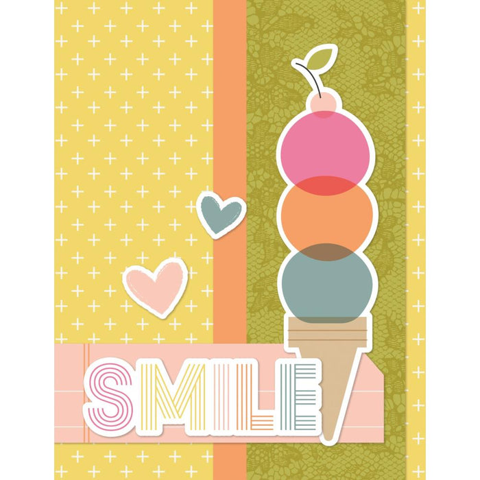 Simple Stories - Simple Cards Card Kit - Shine On! - Good Stuff. Make your cards stand out! This package contains (30) Chipboard Pieces, (65) Die-Cut Bits & Pieces, (8) 4.25 x 5.5 White Cardstock Bases and Complete Step-By-Step Instructions. Imported. Available at Embellish Away located in Bowmanville Ontario Canada. Card 4.