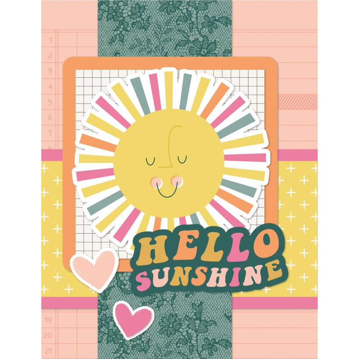 Simple Stories - Simple Cards Card Kit - Shine On! - Good Stuff. Make your cards stand out! This package contains (30) Chipboard Pieces, (65) Die-Cut Bits & Pieces, (8) 4.25 x 5.5 White Cardstock Bases and Complete Step-By-Step Instructions. Imported. Available at Embellish Away located in Bowmanville Ontario Canada. Card 5.