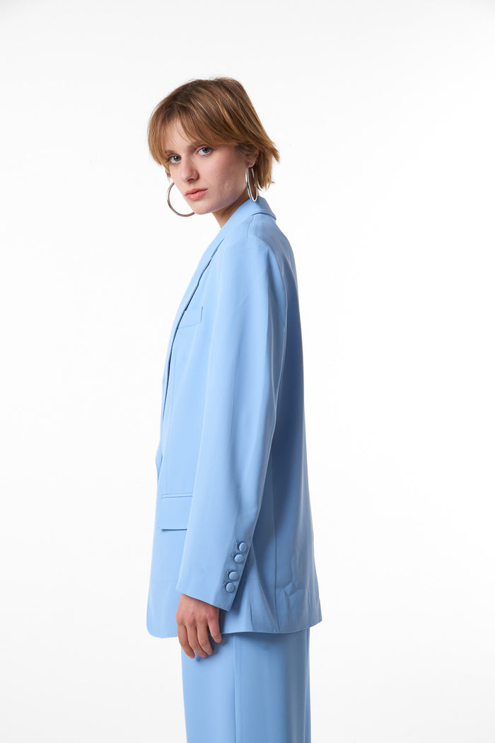 Single breasted relaxed tailored blazer wholesale