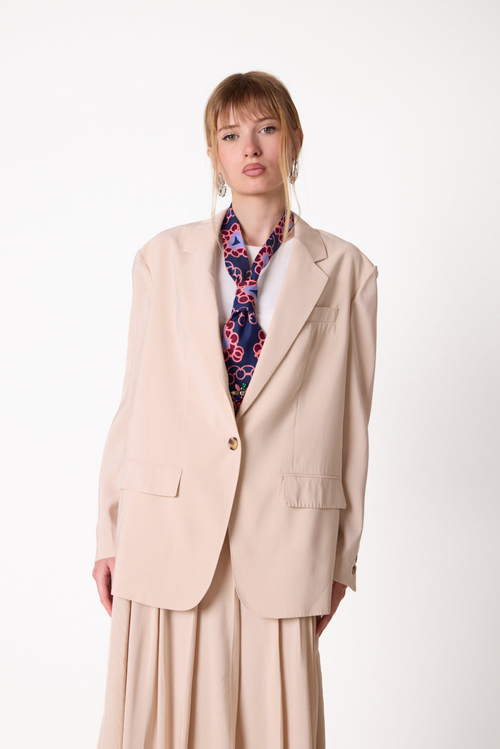 Single-button oversized tailored blazer wholesale
