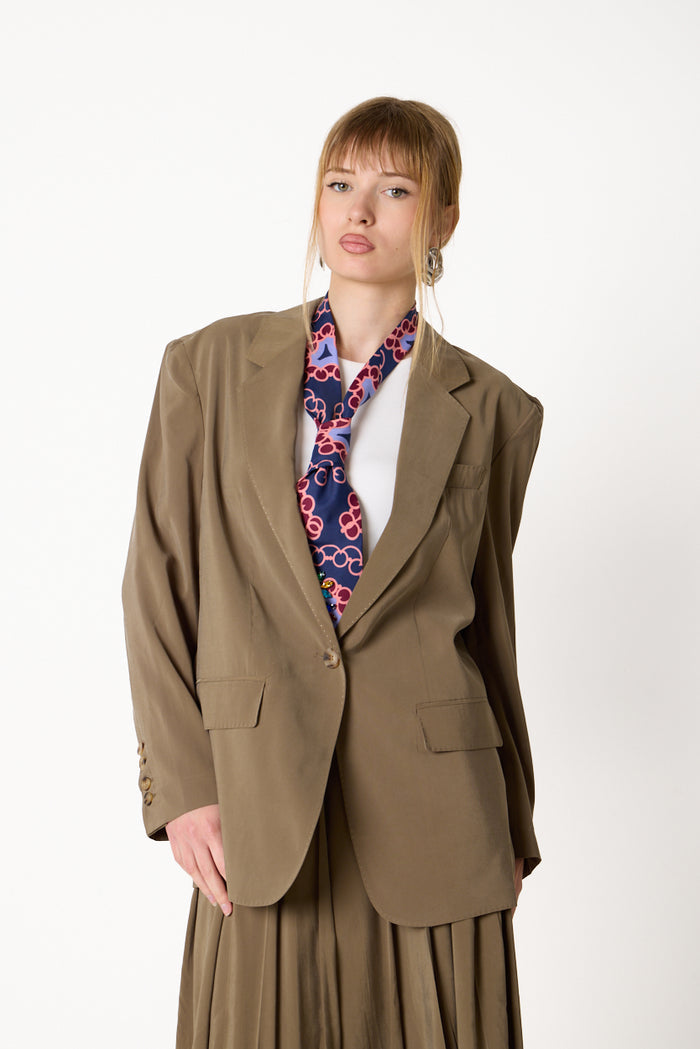 Single-button oversized tailored blazer wholesale