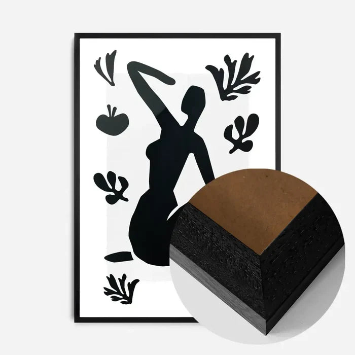 21x30cm | 8¼ x 11¾in / Black Wood Frame