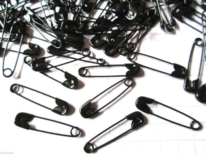 Size Number 0 Small Black Safety Pins Bulk 0.875 Inch 1440 Pieces Premium Quality - artcovecrafts.com